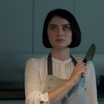 Behind Her Eyes cast member with knife